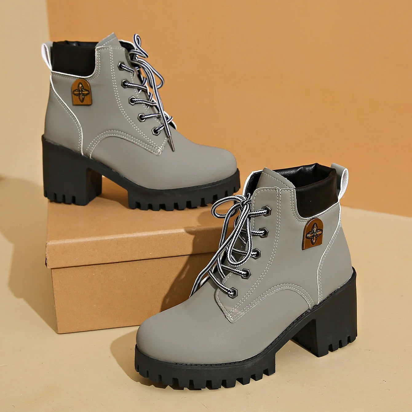 Bota de Cuero Invierno Navidad